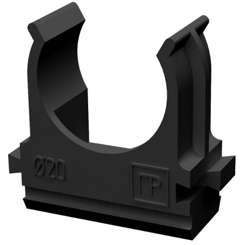 Клипса для гофры Промрукав Д=20 черный (уп. 100шт) картинка